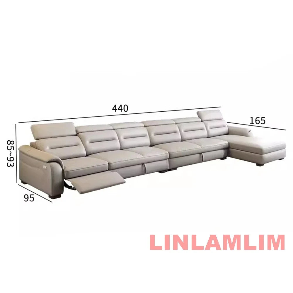 MINGDIBAO Multifunctional Convertible Sofa Bed With Eletric Recliner, Folding Sofa Cama With Power Reclining Seats & Storage Box