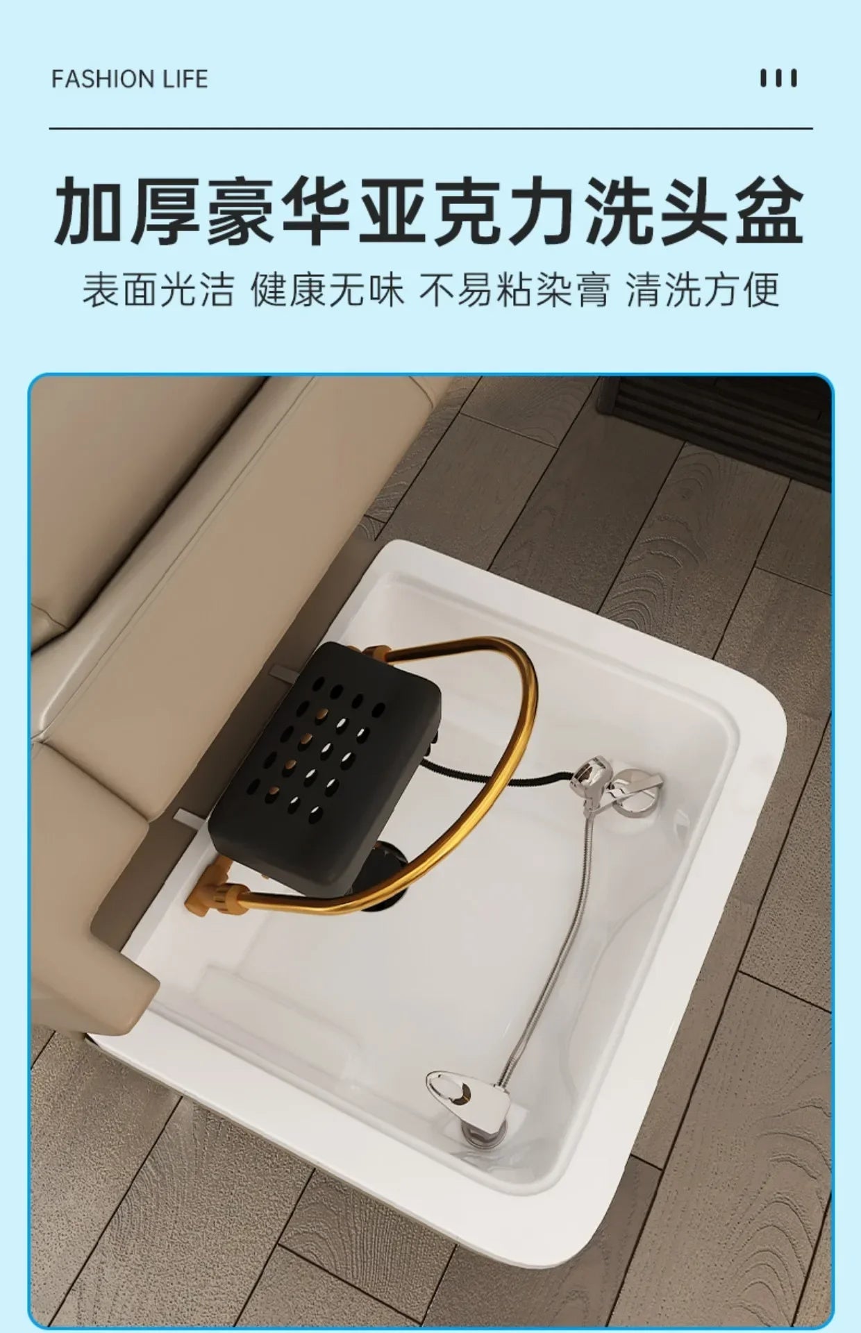 Shower Head Spa Shampo Chair Move Adjust Foot Portable Sink Luxury Hair Wash Bed Massage Shampouineuse Salon Equipment MQ50SC