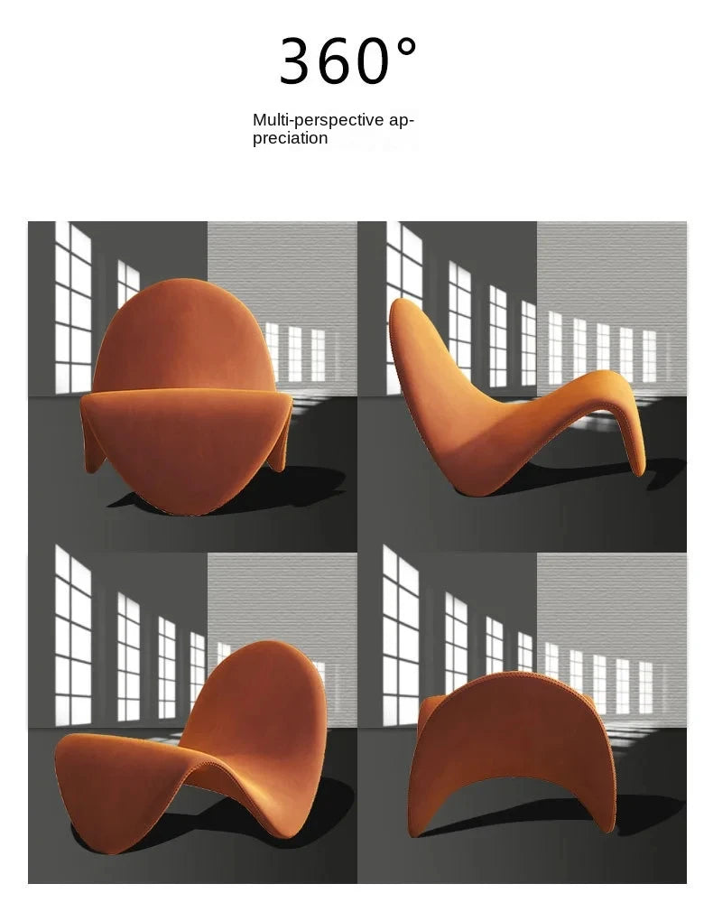 Tongue Chair Lazy Person Sofa Single Designer Models Living Room Balcony Lying Leisure Creative Net Red Ins Style Single Chair