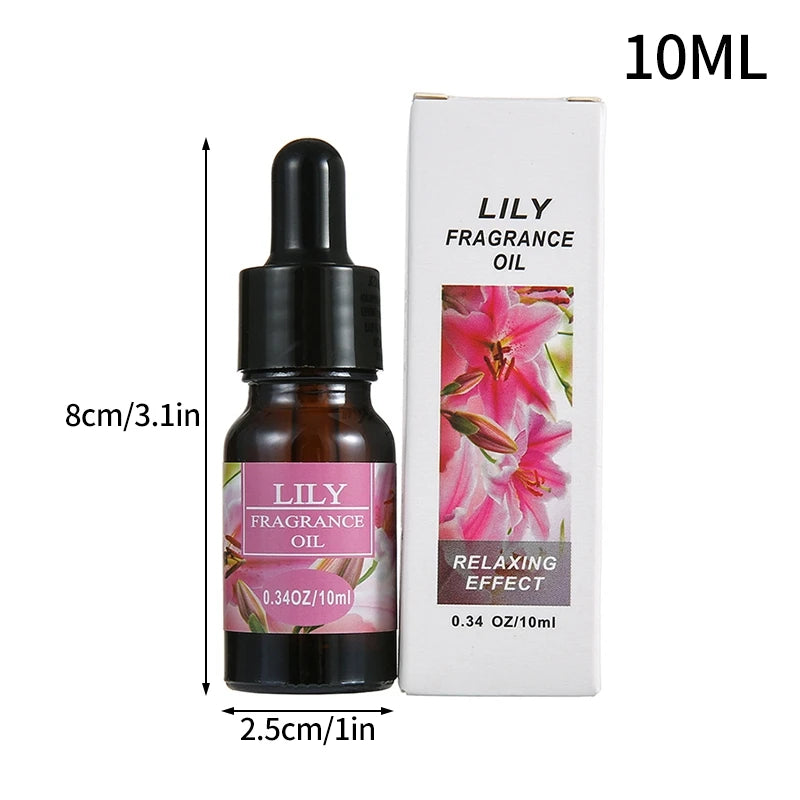 10ml Essential Oils Fragrance Lavender Lemon Jasmine Rose Sandalwood Diffuser Humidifier Scent Making Scented Candles Massage