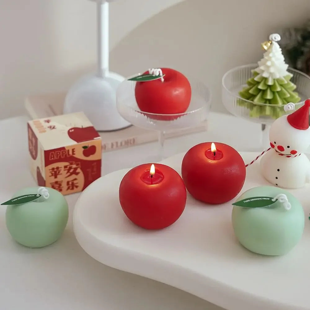 Apple Candle Aromatherapy Gift Box Candle Styling Gift for Teachers Candle Blessings Creative Photography Props Decoration