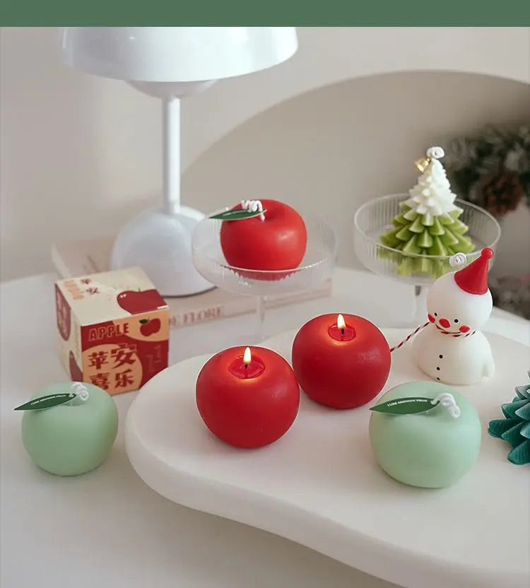Apple Candle Aromatherapy Gift Box Candle Styling Gift for Teachers Candle Blessings Creative Photography Props Decoration