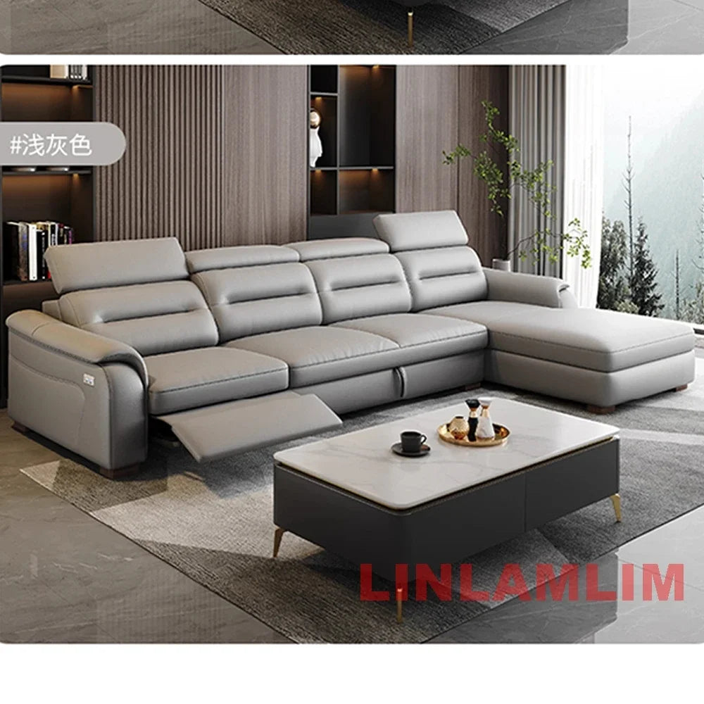 MINGDIBAO Multifunctional Convertible Sofa Bed With Eletric Recliner, Folding Sofa Cama With Power Reclining Seats & Storage Box