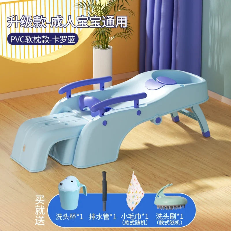 Adult Shampoo Chair Hairdresser Hair Wash Kids Salon Shampoo Bed Home Beauty Shaving Lit Shampooing Spa Salon Furniture