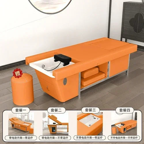 Shower Head Spa Shampo Chair Move Adjust Foot Portable Sink Luxury Hair Wash Bed Massage Shampouineuse Salon Equipment MQ50SC