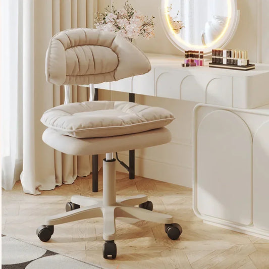 Nordic Luxury Salon Stool Special Lifting Rotating Backrest Bar Seat Large Hairdressing Manicurist Circle Chair