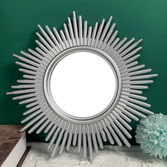Sun Mirror Gold Round Decoration Wall Sunburst Hanging Mirrors Home Accessories Vintage Boho Decorate Room Bath Nordic Ornaments