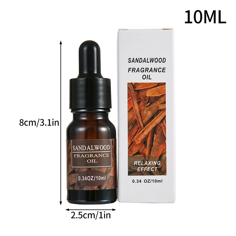 10ml Essential Oils Fragrance Lavender Lemon Jasmine Rose Sandalwood Diffuser Humidifier Scent Making Scented Candles Massage