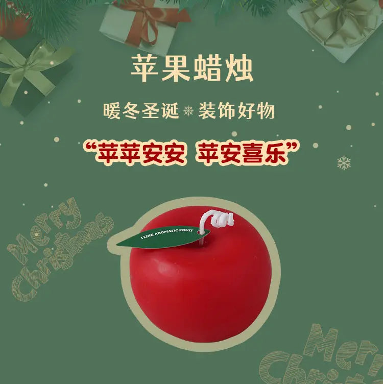 Apple Candle Aromatherapy Gift Box Candle Styling Gift for Teachers Candle Blessings Creative Photography Props Decoration