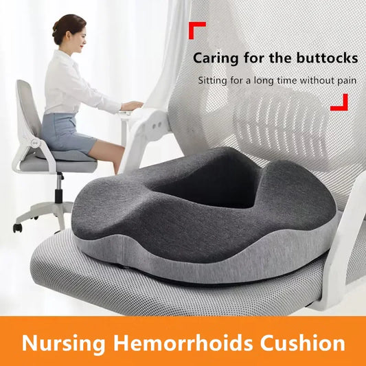 Hemorrhoid Mat Health Care Seat Cushion Memory Foam Sciatica Tailbone Bed Sores Donuts Shape Sitting Pain Relief Travel Office