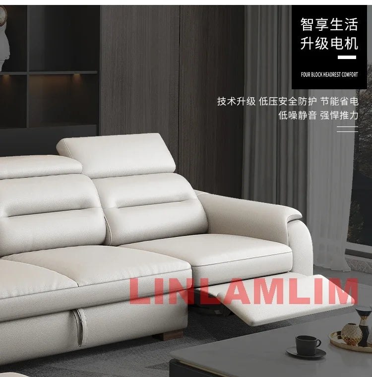 MINGDIBAO Multifunctional Convertible Sofa Bed With Eletric Recliner, Folding Sofa Cama With Power Reclining Seats & Storage Box