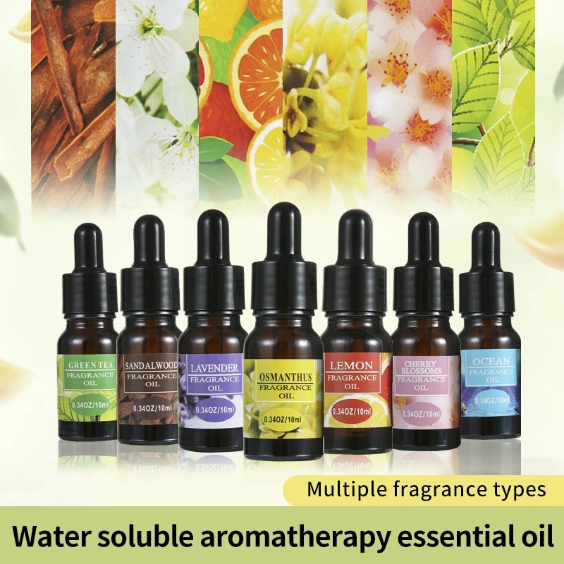 10ml Essential Oils Fragrance Lavender Lemon Jasmine Rose Sandalwood Diffuser Humidifier Scent Making Scented Candles Massage