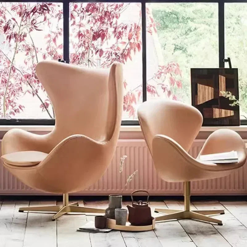 Modern Art Designer Leisure Creative Chair Office Leisure Eggshell Modern Art Egg Chair Nordic Single Sofa Egg Chair Egg Shell