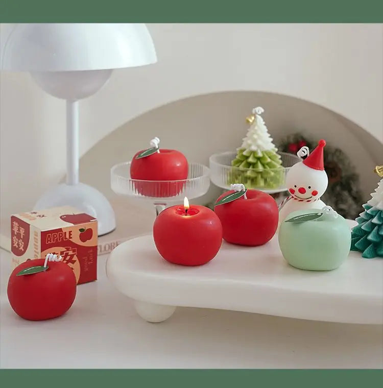 Apple Candle Aromatherapy Gift Box Candle Styling Gift for Teachers Candle Blessings Creative Photography Props Decoration